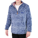 1/4 Zip Reversible Sherpa Fleece // Navy + Adventure (X-Small)