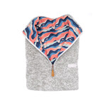 1/4 Zip Reversible Sherpa Fleece // Silver + Arizona (X-Small)