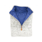 1/4 Zip Reversible Sherpa Fleece // Gray + Rage (X-Small)