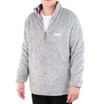 1/4 Zip Reversible Sherpa Fleece // Silver + Arizona (X-Small)