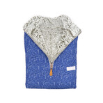 1/4 Zip Reversible Sherpa Fleece // Gray + Rage (X-Small)