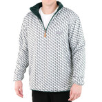 1/4 Zip Reversible Sherpa Fleece // Forest + Energize (X-Small)