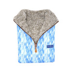 1/4 Zip Reversible Sherpa Fleece // Walnut + Zest (X-Small)