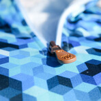 1/4 Zip Reversible Sherpa Fleece // Electric + Snow (X-Small)