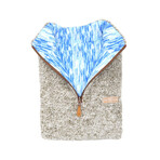 1/4 Zip Reversible Sherpa Fleece // Walnut + Zest (X-Small)