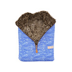 Reversible Sherpa Fleece 1/4 Zip // Brown + Dunes (X-Small)