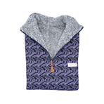 1/4 Zip Reversible Sherpa Fleece // Galaxy + Albatross (X-Small)