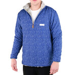 1/4 Zip Reversible Sherpa Fleece // Gray + Rage (X-Small)