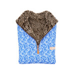 Reversible Sherpa Fleece 1/4 Zip // Brown + Khafre (X-Small)