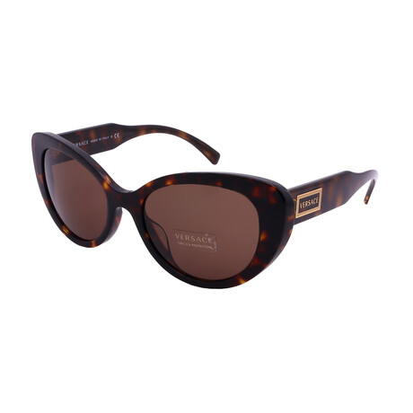 Versace // Women's VE4378F-10873 Sunglasses // Havana + Brown