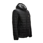 Quilted Puffer Jacket // Black (Small)