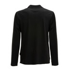 Longsleeve Polo Shirt // Black (Small)