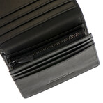 Textured Accordion Wallet // Black