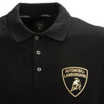 Longsleeve Polo Shirt // Black (Medium)