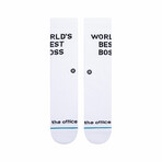 Worlds Best Boss Socks // White (L)