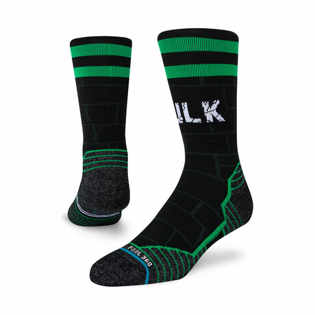 Hulk Crew Socks // Black (S)