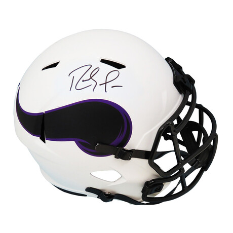 Randy Moss // Minnesota Vikings // Signed Riddell Full Size Speed Replica Helmet // Lunar Eclipse White Matte