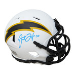 Justin Herbert // Signed Los Angeles Chargers Riddell Speed Mini Helmet (Beckett) // Lunar Eclipse White Matte