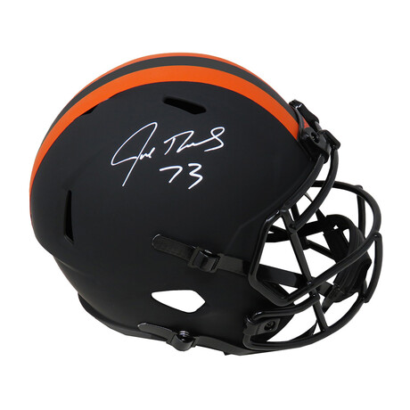 Joe Thomas // Signed Cleveland Browns Riddell Full Size Speed Replica Helmet // Eclipse Black