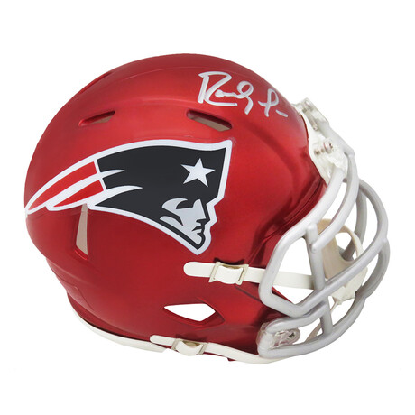 Randy Moss // Signed New England Patriots Riddell Speed Mini Helmet // Flash Edition