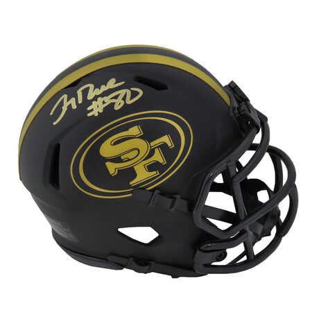 Jerry Rice // Signed San Francisco 49ers Riddell Speed Mini Helmet // Eclipse Black Matte