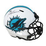 Bob Griese // Signed Miami Dolphins Riddell Full Size Speed Replica Helmet // Lunar Eclipse White Matte