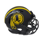 Clinton Portis // Signed Washington Redskins Eclipse Black Matte Riddell Speed Mini Helmet