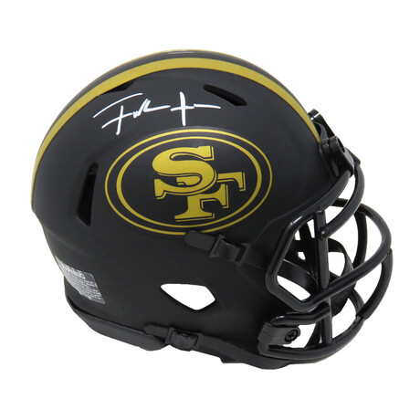 Frank Gore // Signed San Francisco 49ers Riddell Speed Mini Helmet // Eclipse Black Matte