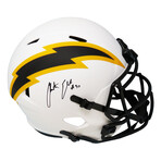 Austin Ekeler Signed Los Angeles Chargers Lunar Eclipse White Matte Riddell Full Size Speed Replica Helmet