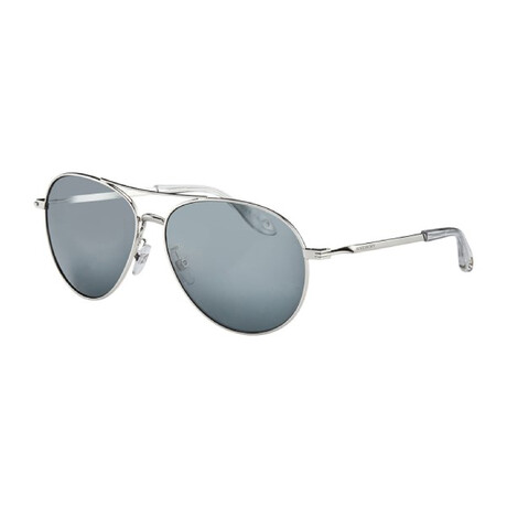 Givenchy // Unisex Aviator Sunglasses // Silver + Gray