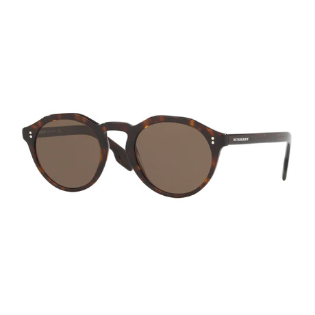 Burberry // Men's Geometric Sunglasses // Havana + Brown
