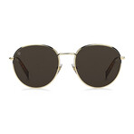 Givenchy // Unisex Round Metal Sunglasses // Gold + Brown