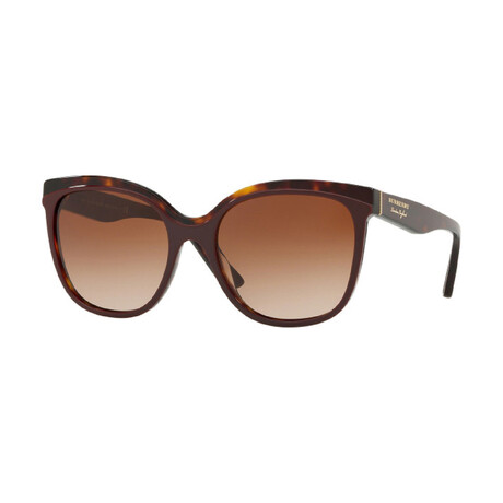 Burberry // Women's Oversized Butterfly Sunglasses // Top Bordeaux + Havana + Brown