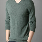 Terrence Sweater // Gray + Green (3XL)
