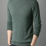 Trave Sweater // Gray + Green (M)