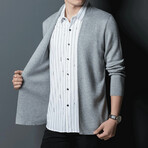 Cael Shirt + Cardigan Set // Light Gray (M)
