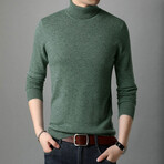 Trave Sweater // Gray + Green (M)