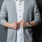 Cael Shirt + Cardigan Set // Light Gray (M)