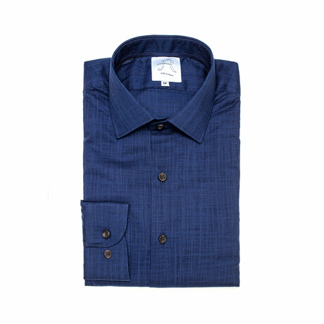 Vittone Slim Fit Shirt V1 // Navy (Euro: 38)