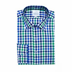 Vittone Tailor Fit Shirt // Blue + Green (Euro: 38)