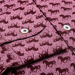 Jr Limited Edition Regular Fit Shirt // Maroon Cabalino (Euro: 38)