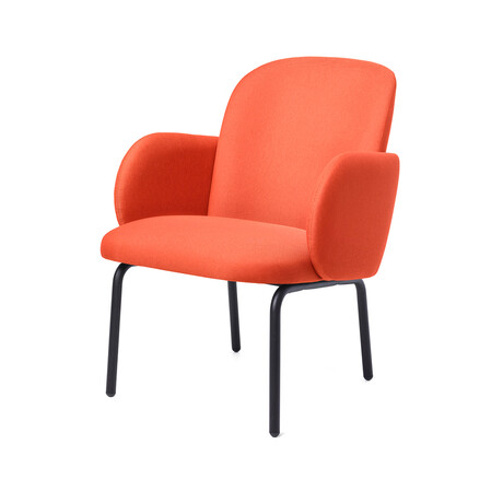 Dost Steel Lounge Chair // Terracotta