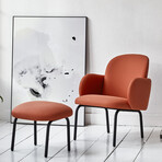 Dost Steel Lounge Chair // Terracotta