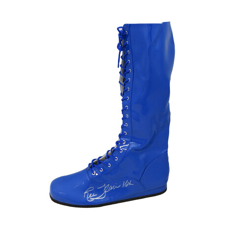 Ric Flair // Signed Blue Wrestling Costume Boot w/ '16x' Inscription