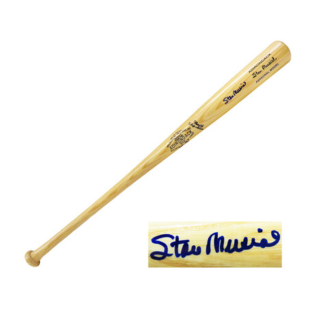 Stan Musial // Signed Rawlings Adirondack Blonde Name Engraved Baseball Bat