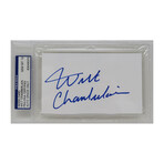 Wilt Chamberlain // Signed 3x5 White Index Card (PSA Encapsulated - Autographed Grade 10)
