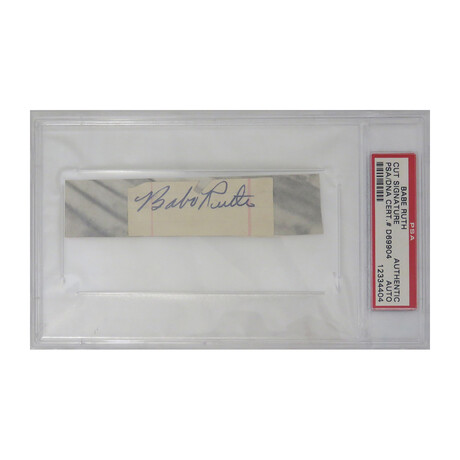 Babe Ruth Signed Cut