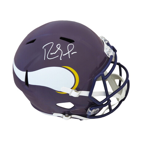 Randy Moss // Signed Minnesota Vikings Throwback Riddell // Full Size Speed Replica Helmet