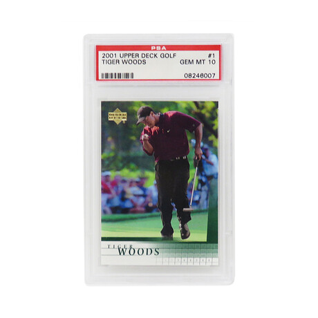 TIGER WOODS // 2001 Upper Deck Golf // #1 RC Rookie Card - PSA 10 GEM MINT