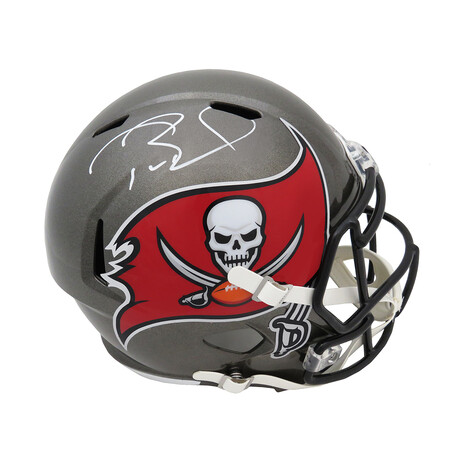 Tom Brady // Signed Tampa Bay Buccaneers // Riddell Full Size Speed Replica Helmet